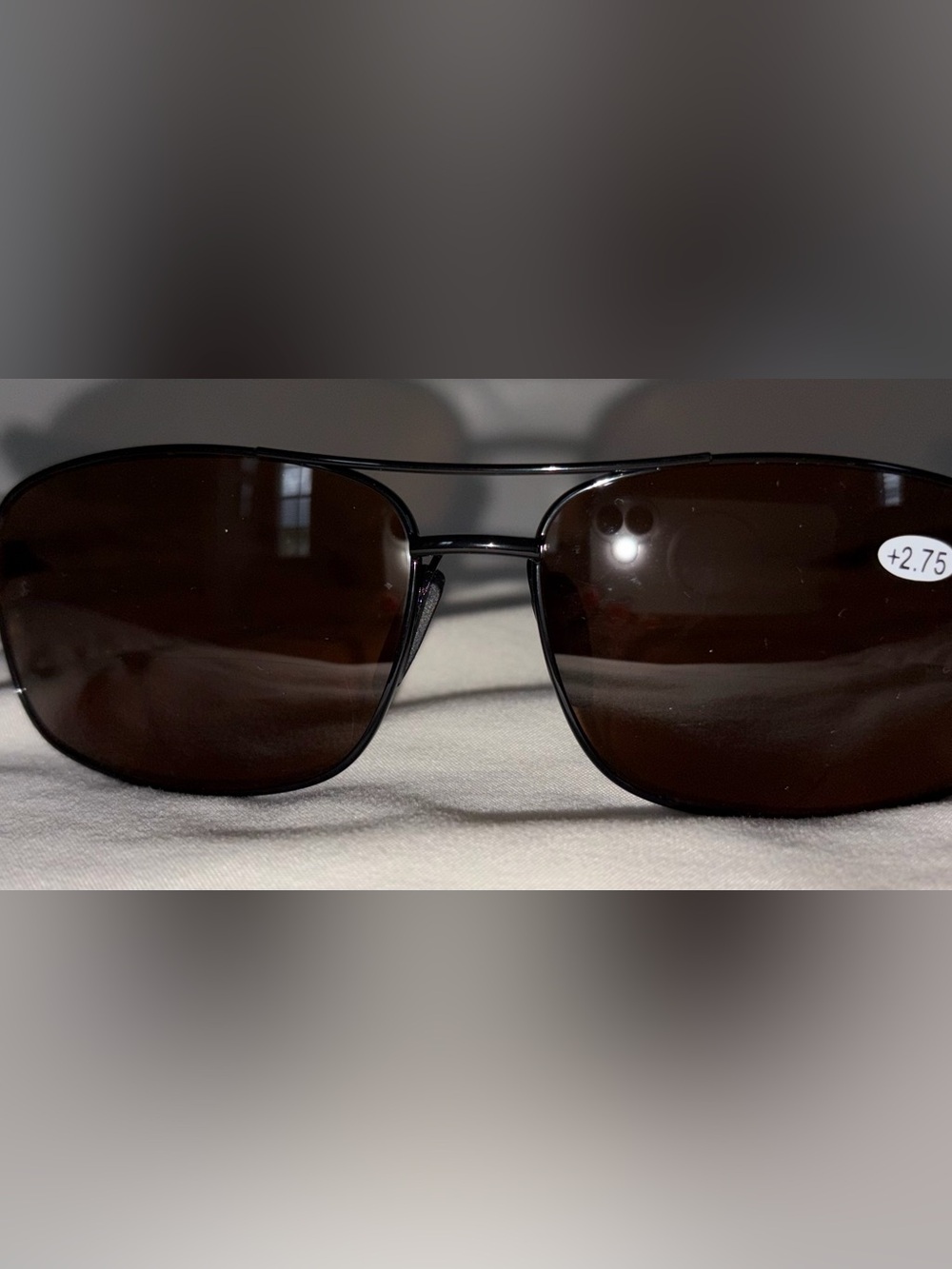 Classic Black Women's Sunglasses - Sleek Everyday Shades +2.75 magnification